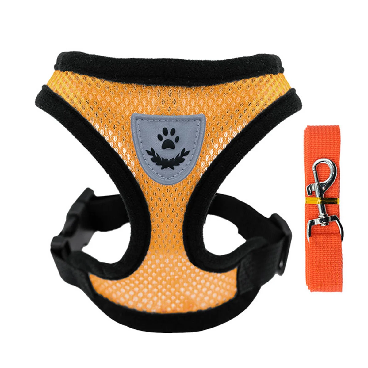 Puppy Cat Vest Harness With Leash Breathable Mesh Pet Chest Straps For Chihuahua York Harnesses Reflective Bulldog Walking Leash