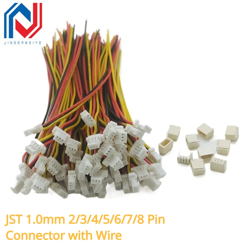 10 Sets/lot Mini. Micro JST 1.0mm 2P/3P/4P/5P/6P/7P/8P/9P/10P/11P/12 Pin Connector with Wire 10/20/30cm