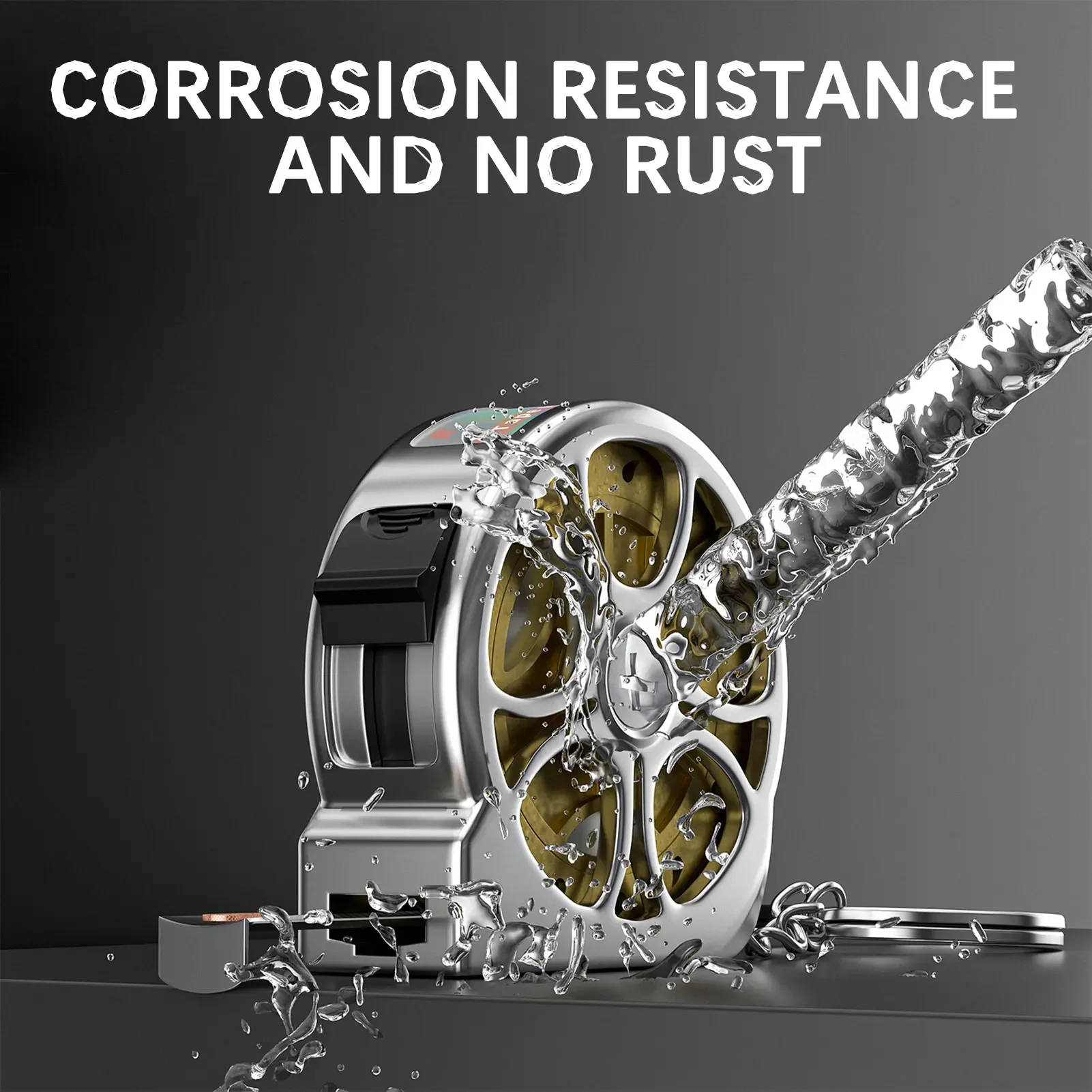 2M Stainless Steel Measuring Tape,Retractable Mechanism Hollow Design Tape Measure,Double-Sided Scale Tape Ruler Measure Tools