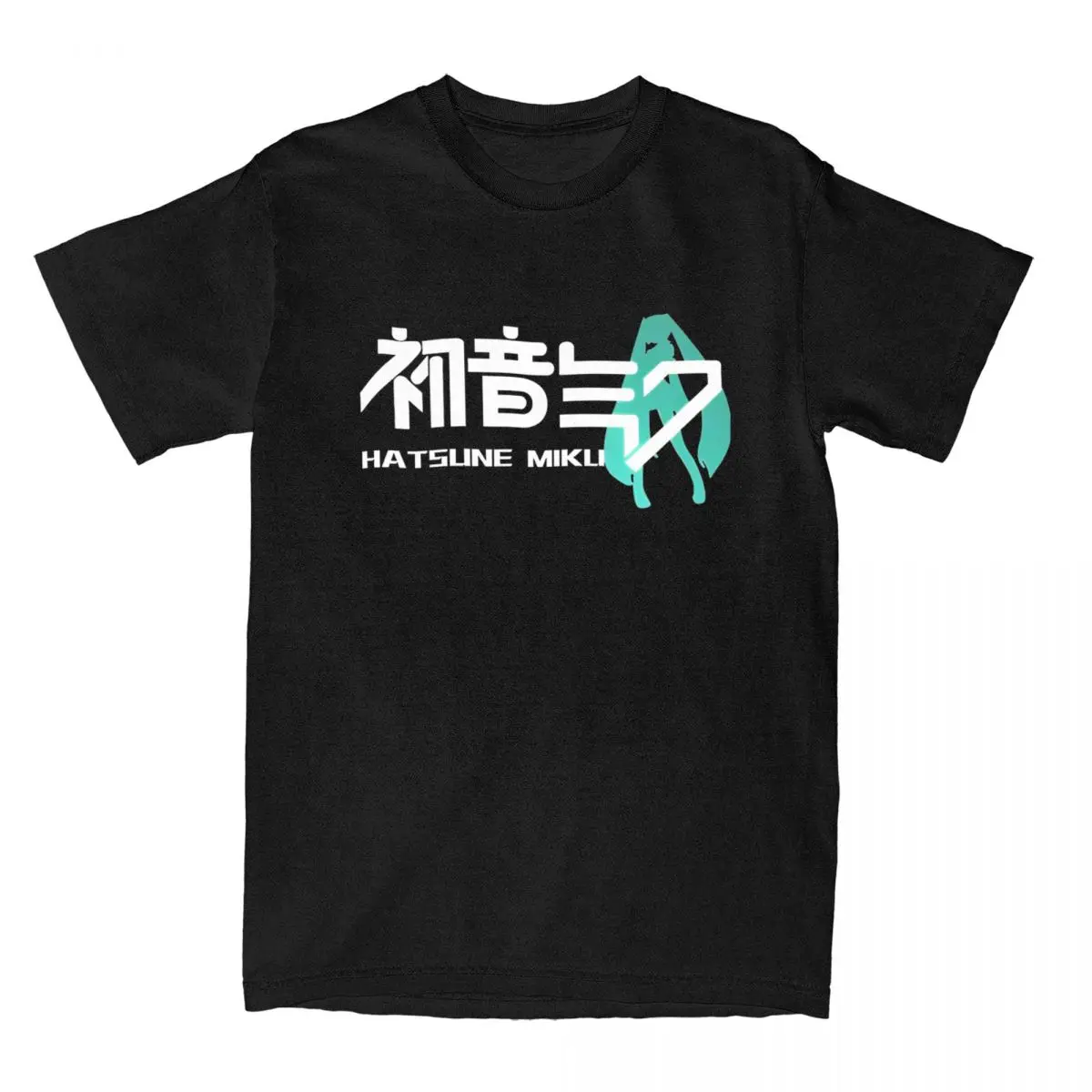 Creative Miku Virtual Idol Japanese Anime Fans T-Shirts Men Women's Round Collar Pure Cotton T Shirt Tee Shirt Gift Idea Tops