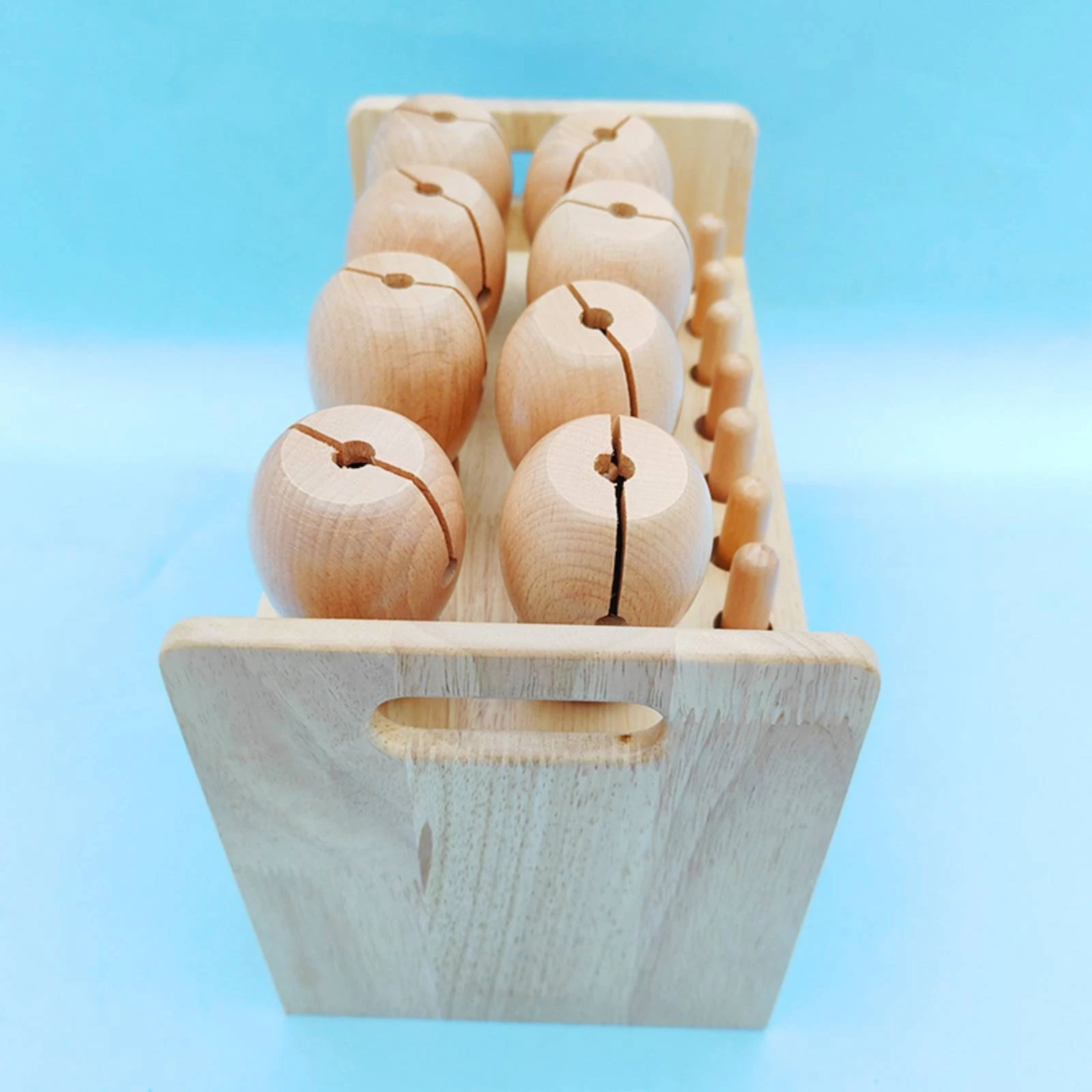 Wooden Bangzi Clappers with Storage Box Educational Rhythm Clapper Set Percussion Percussion Instrument Natural for Children