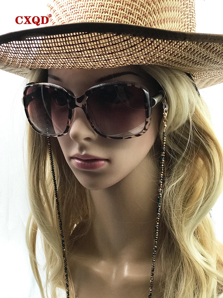 Fashion Reading Glasses Chain for Women Sunglasses Cords Casual 4mm Color Plating Beaded Eyeglass Strap Rope Masks Necklace Gift