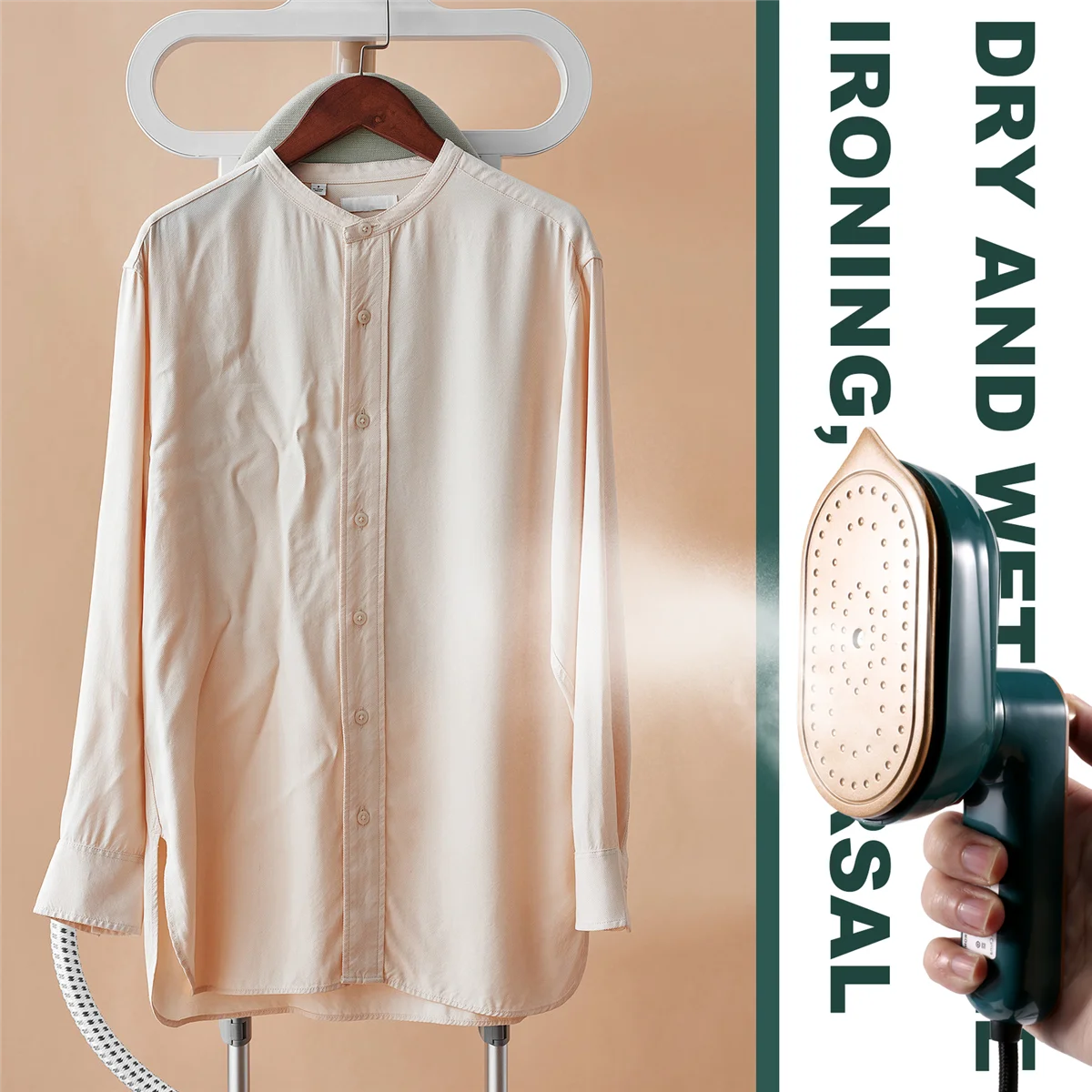 مكواة صغيرة محمولة باليد رطبة وجافة مولد مزدوج ساخن مُبخّر ملابس محمول للمنزل والسفر بقابس أمريكي