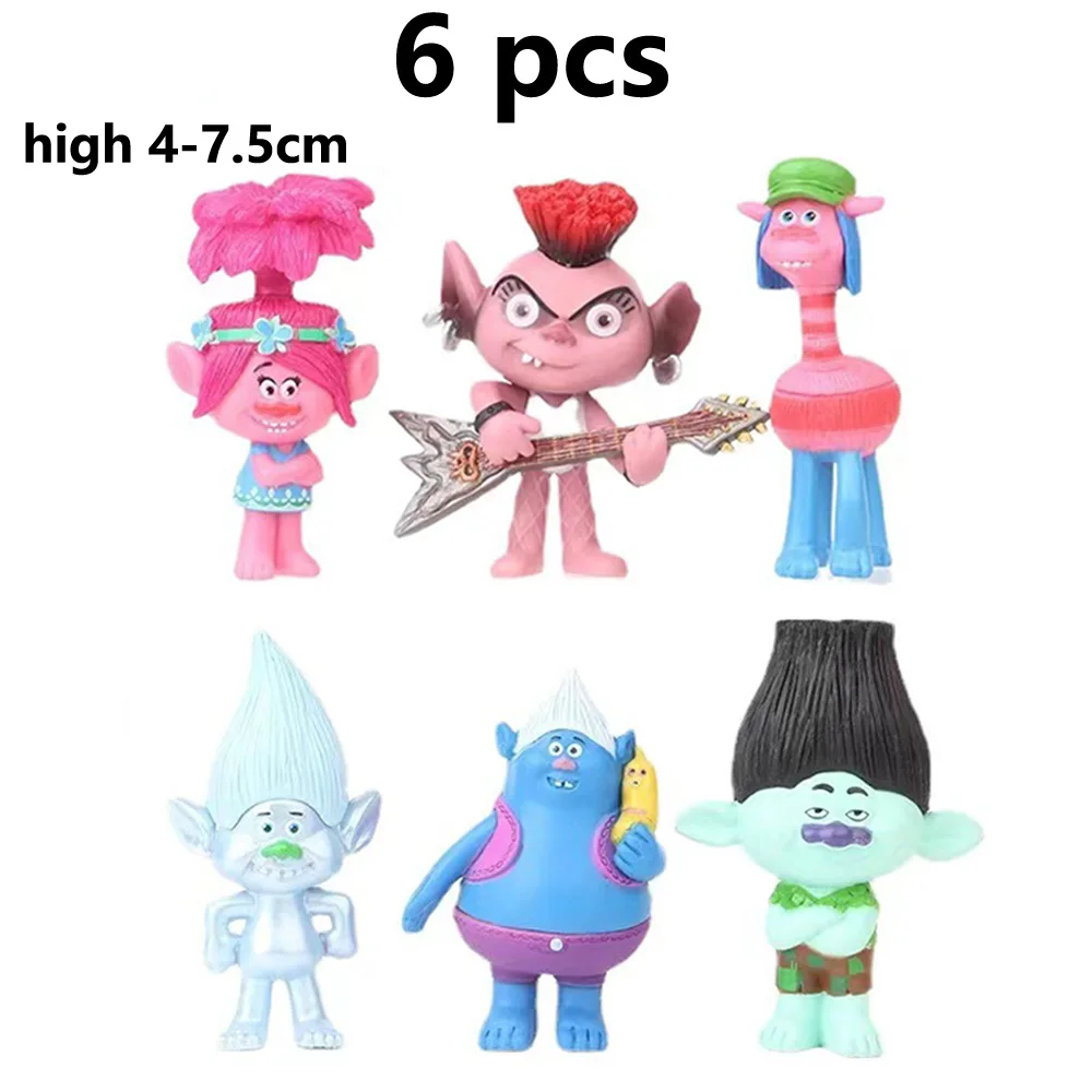 Trolls Branch Critter Skitter Figures  ترولز فرع كريتر شخصيات سكيتر ترولز الأطفال المتصيدون PVC لعبة شخصية كرتونية كعكة عيد ميلاد هدايا أطفال