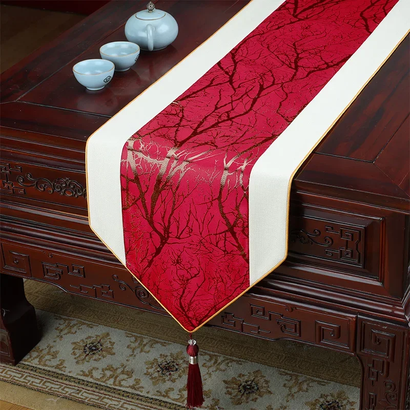 Chinese High-end Table Flag Dining Table Cloth Decorative Table Runner TV Cover Cabinet Cloth Bed Tail Towel Hotel Bed Runner