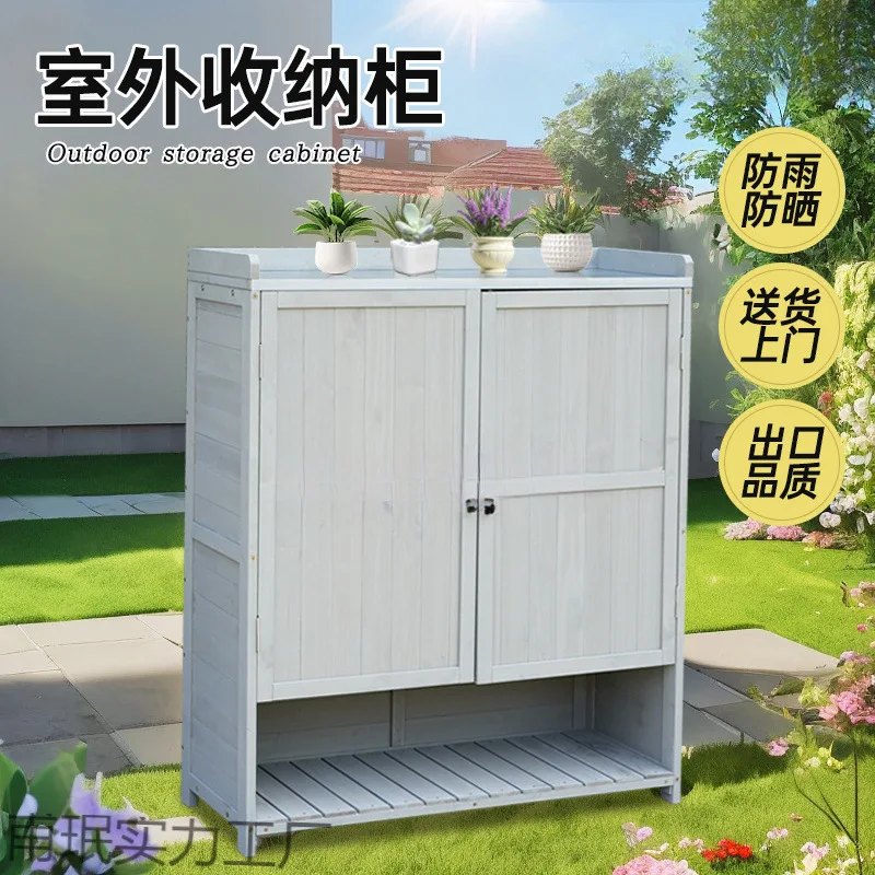 Storage Cabinet Waterproof Sunscreen Outdoor Locker Balcony