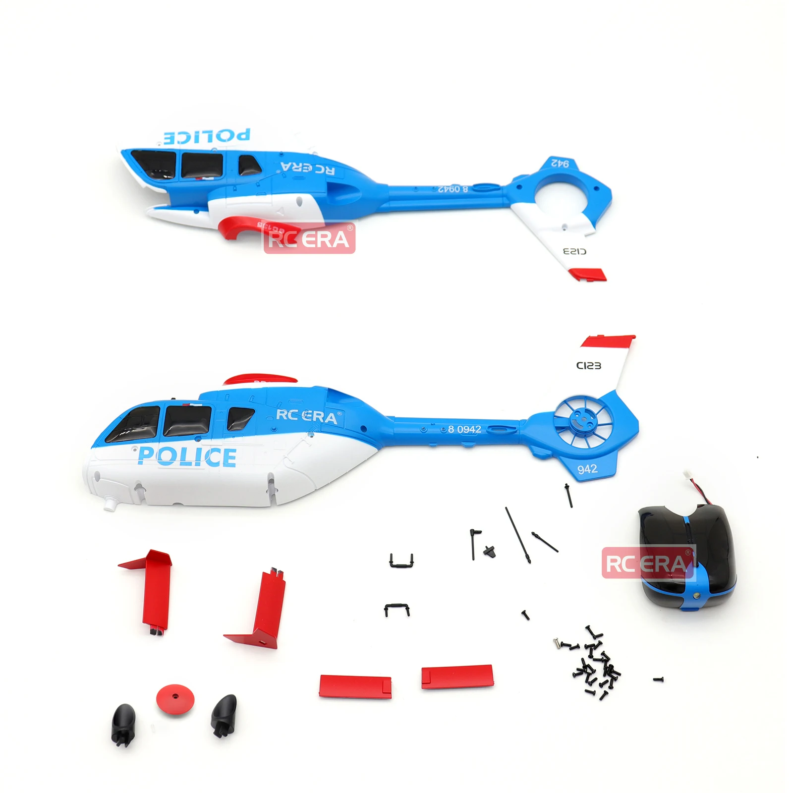 RC ERA Original Spare Parts for C123 EC135 Scale RC Helicopter Fuselage Body Shell Main Blade Grip ESC Servo Replacement