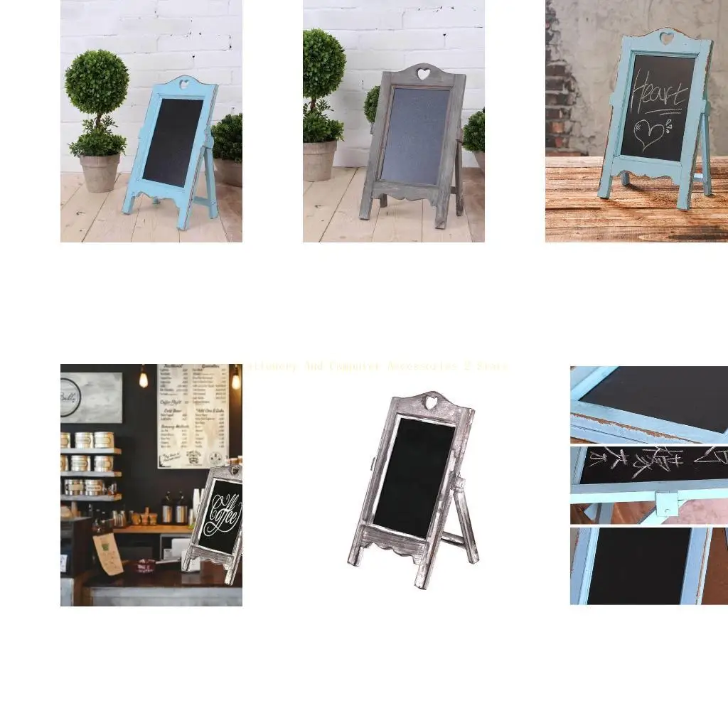 

Wooden Desktop Memo Message Blackboard Scaffolding Chalkboard Easel Restaurant Cafe Writing Boards