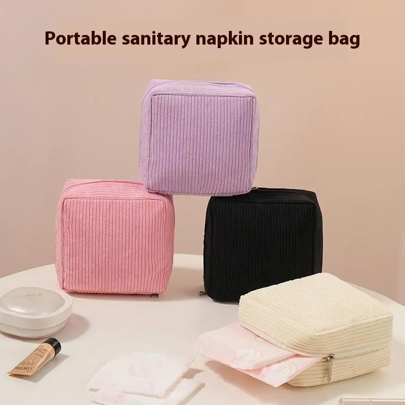 

●Toiletry Bag Sanitary Pad Pouch Pad Pouch Cute Cosmetic Storage Pouch Cable Case