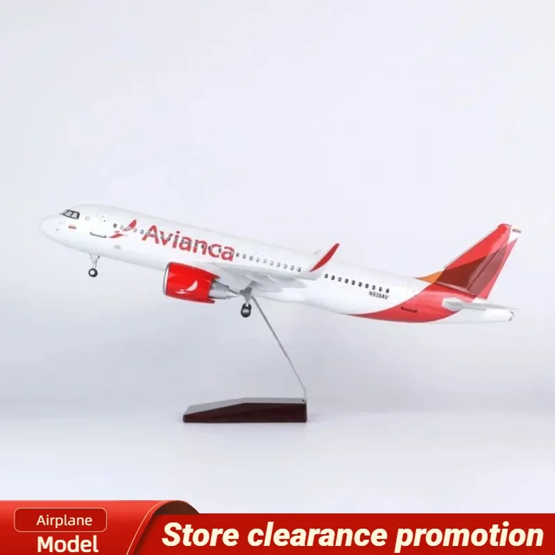 New 47CM 1/80 Airplane A320NEO A320 NEO AVIANCA Air Airlines Model Toy Light & Wheel Landing Gear Diecast Resin Plane Model