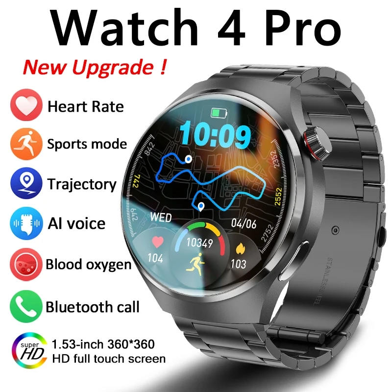 

2025 New GT Series Smart Watch Men GPS Tracking Bluetooth Call Heart Rate Monitoring AMOLED HD Screen Smartwatch Man For HUAWEI