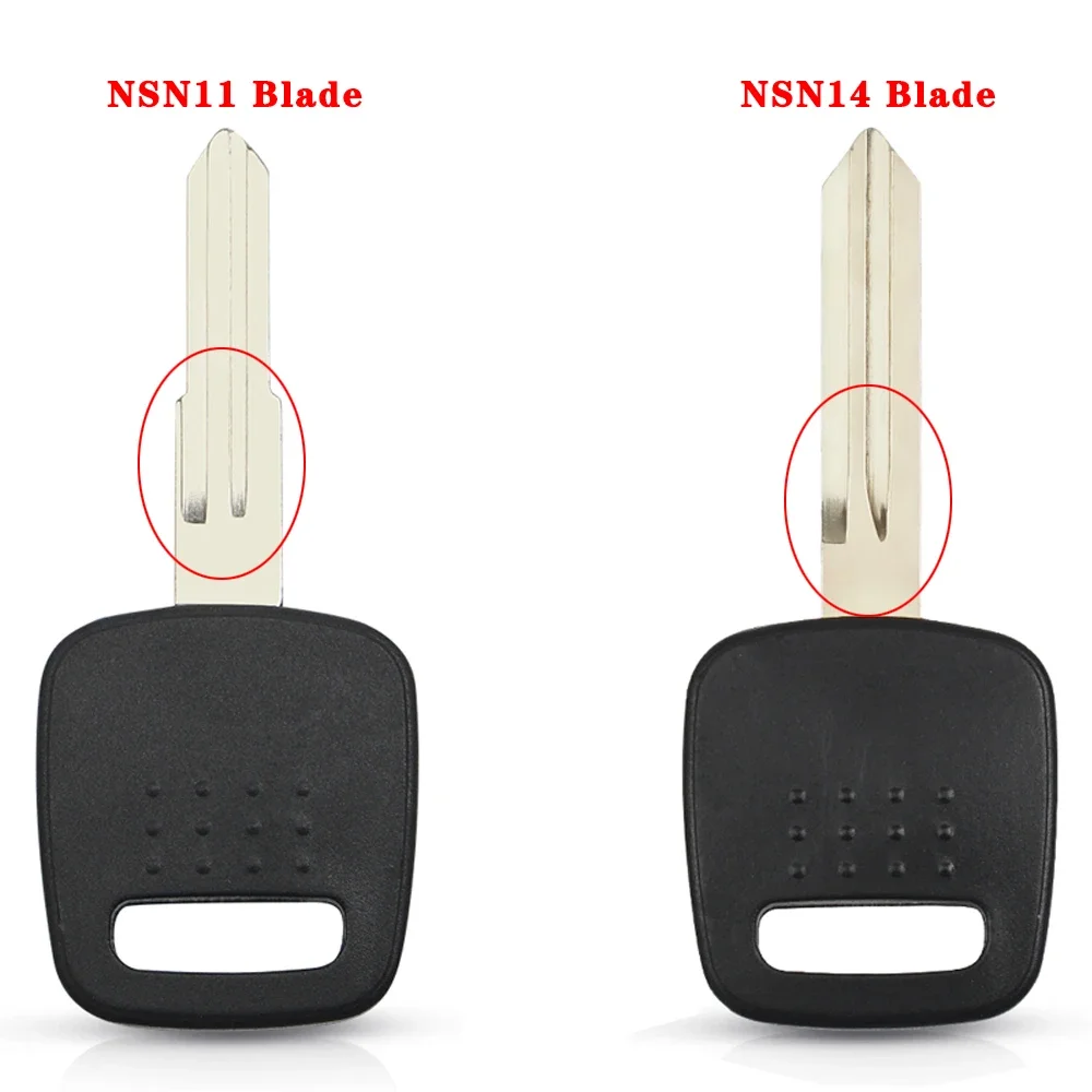 KEYYOU For Nissan A33/A32 Transponder Key Shell Replacement Fob Uncut Blank Blade Auto Car Key Cover Case With NSN14/NSN11 Blade