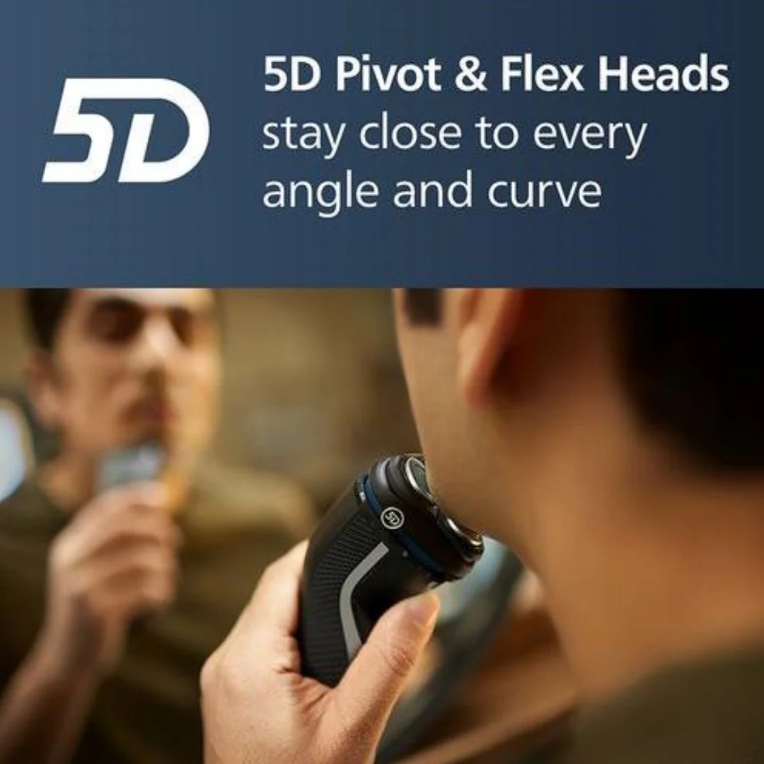 Philips Norelco Razor Series 3000 S3143، بدون عبوة أصلية، شفرات ComfortCut، رؤوس مرنة 5D، مفتوحة بلمسة واحدة #6