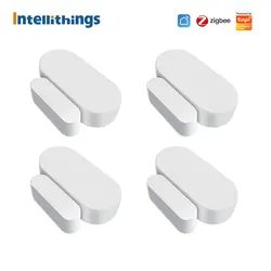 Zemismart Tuya Zigbee 3.0 Smart Door Sensor Security Equipment Door Window Detectors Real Time Alarm Smart Life App Control