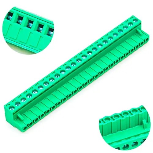 

5.08mm 24 Pin Phoenix Connector PCB Screw Terminal Block Connector (2Pcs 5.08M-24Pin)