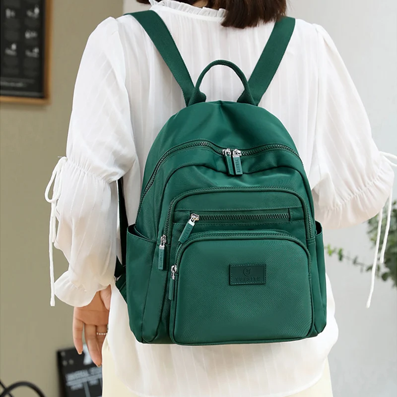 

Student Book Bag Fashion Multi-layer Women Backpacks Light Weight Waterproof Nylon Travel Knapsack Teenager Girl School Rucksack