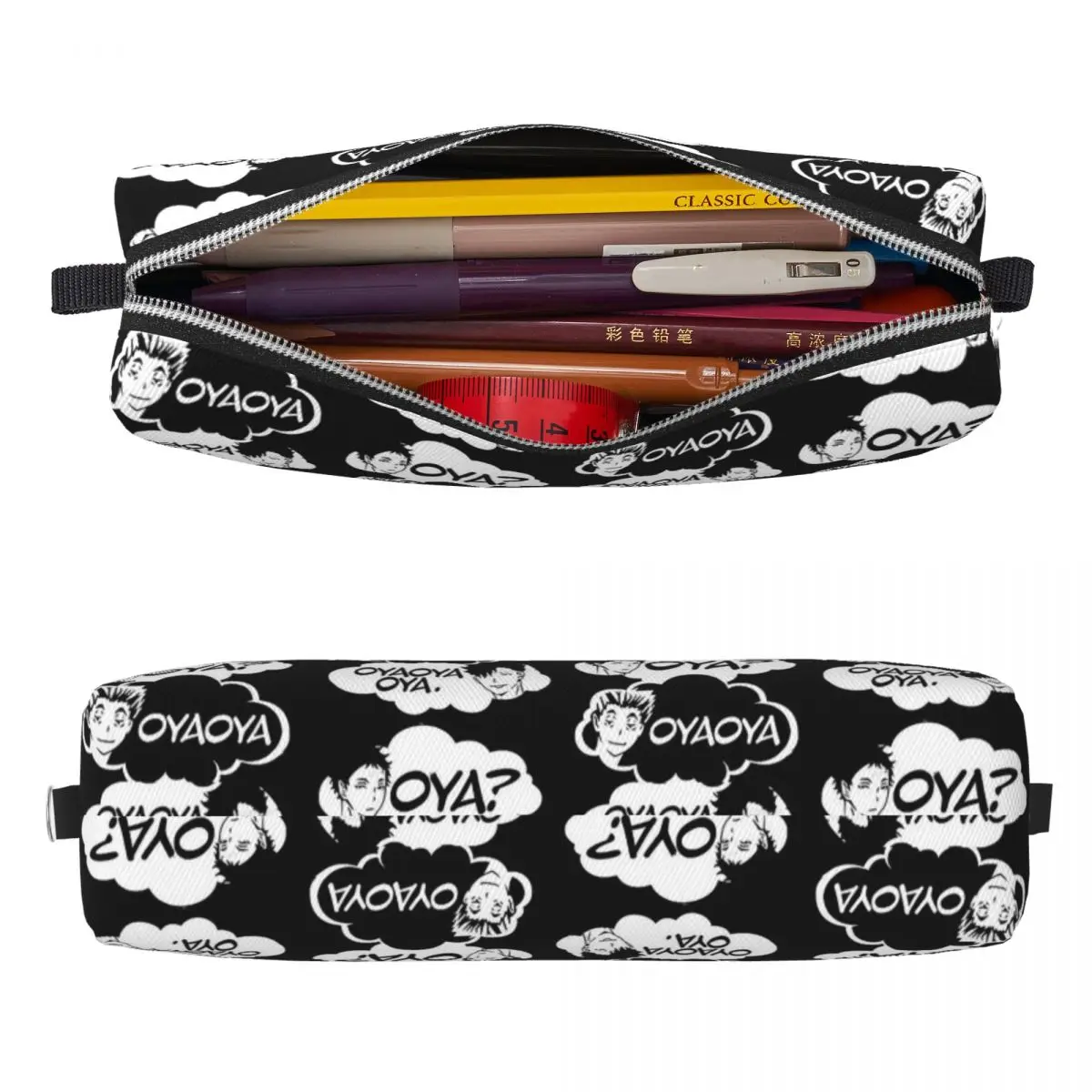 مقلمة Oya Haikyuu Kuroo Anime Pencilcases صندوق القلم للفتيات والأولاد حقيبة تخزين كبيرة اللوازم المدرسية والهدايا والقرطاسية