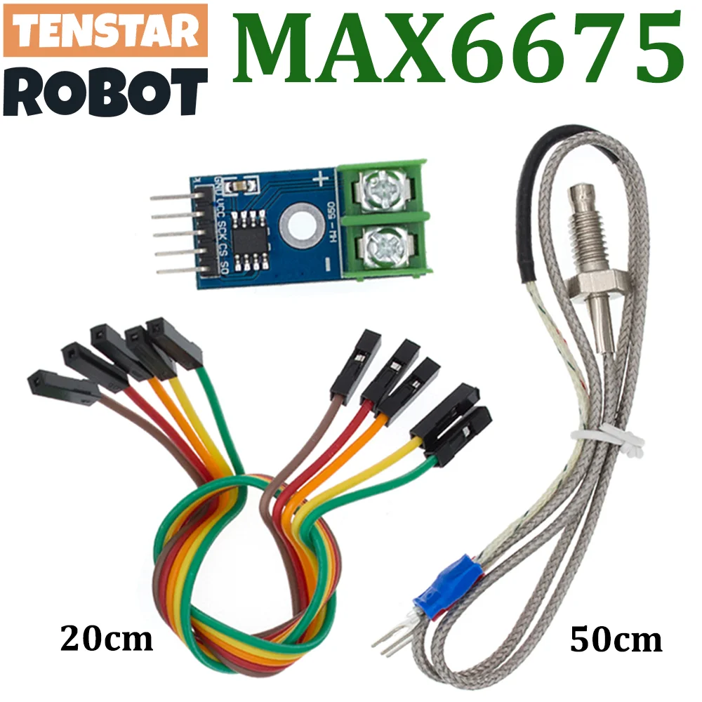 Módulo TSTARDEV MAX6675 + sensor termopar tipo K + cable Dupont MAX6675ISA KIT 3-5V