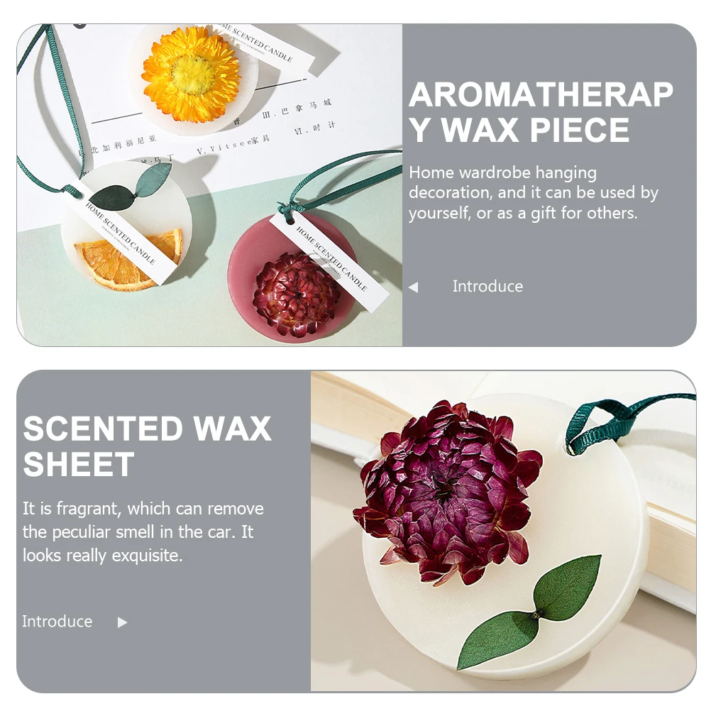 

3Pcs Aromatherapy Wax Tablets Hanging Scented Wax Sheet Closet Air Freshener Home Odor Remover Compact Decoration