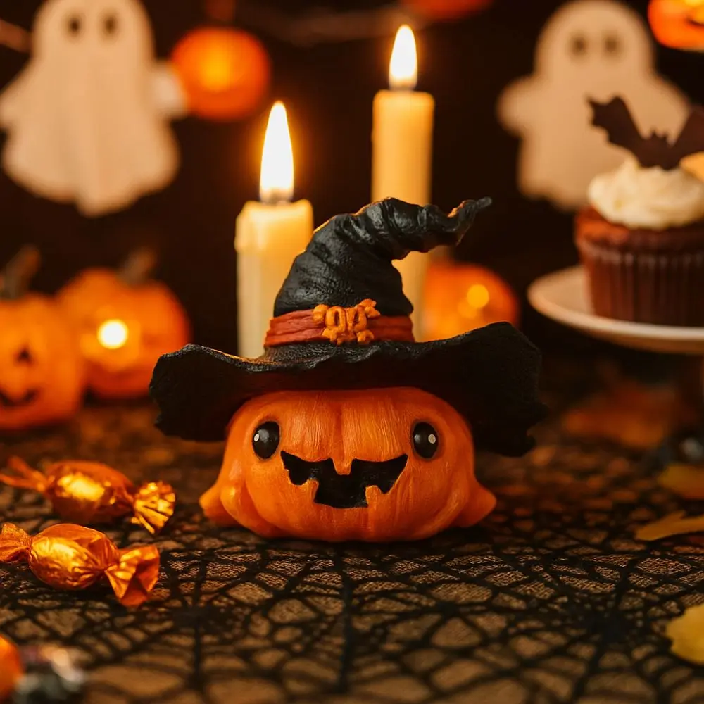 

Cartoon Halloween Pumpkin Ornament Funny Handmade Ghost Pumpkin Decoration Waterproof Resin Pumpkin Crafts Halloween Party