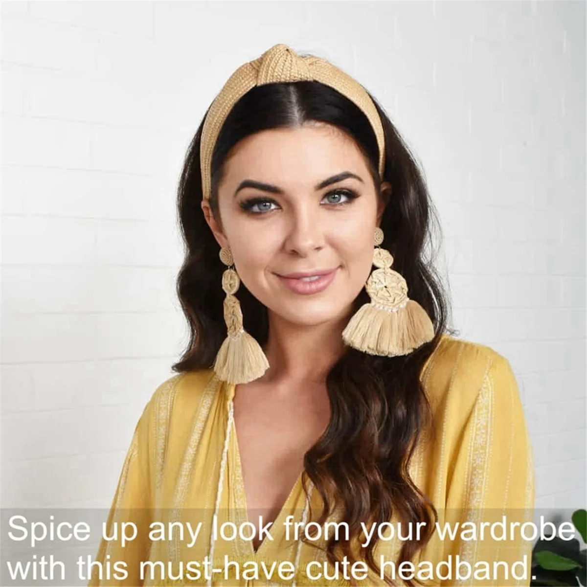 CGS-結び目ヘッドバンド、ビーチ休暇用ボヘミアンバンド3個、ビーチ用ヘアアクセサリー、女性用