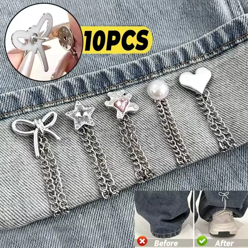 5/10pcs Clothes Adjustion Pin Decorative Clips Waist Tightener No Sew Tool Hem Fastener Women Fashion Buckles DIY Accessories