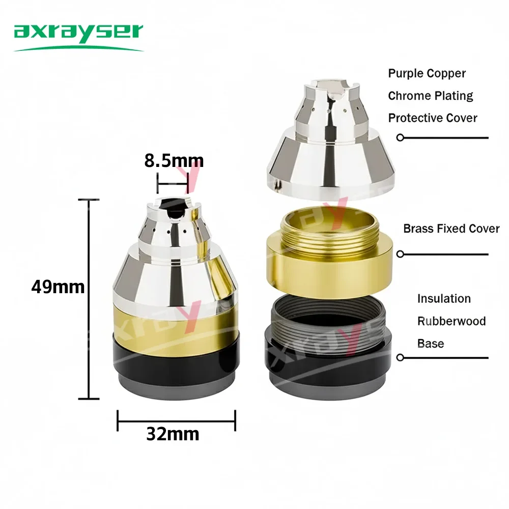 P80 P-80 Plasma Cutting Torch Accessories Nozzle and Electrode Nozzle Protective Cover Contactable for P80 Plasma Cutter