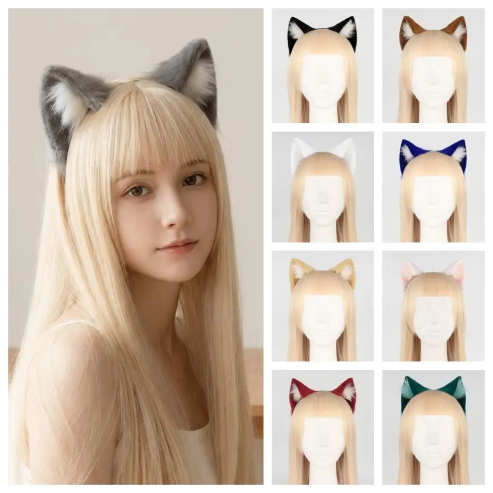 Artificial Cosplay Animal Cat Ears Headband Artificial Gothic Gothic Headband Reusable Lolita Lolita Ears Headwear Festival