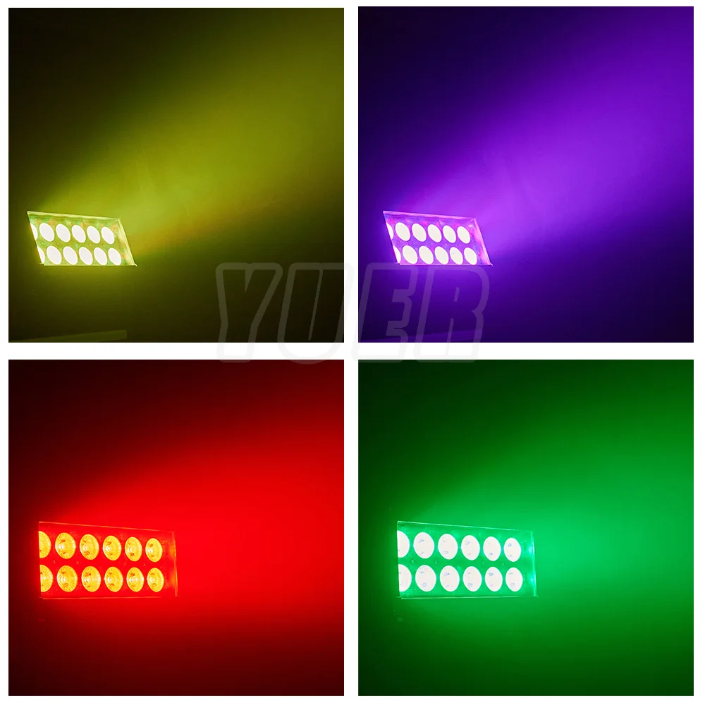 Imagem -06 - Led Wall Washing Strobe Effect Projector Lights Impermeável 12x10w Rgbwa uv Dmx512 Ip65 Bar ao ar Livre dj Decoração do Partido Pcs