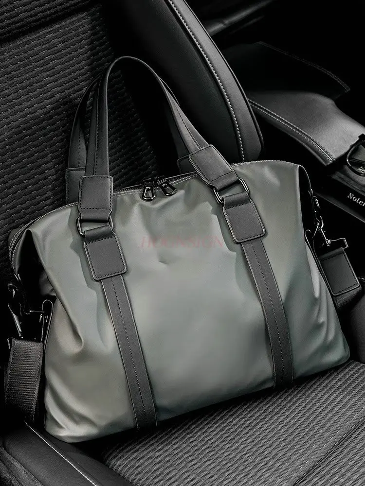1pcs Waterproof and wear-resistant handbag, briefcase, men's bag, casual and fashionable shoulder bag, crossbody bag, trendy