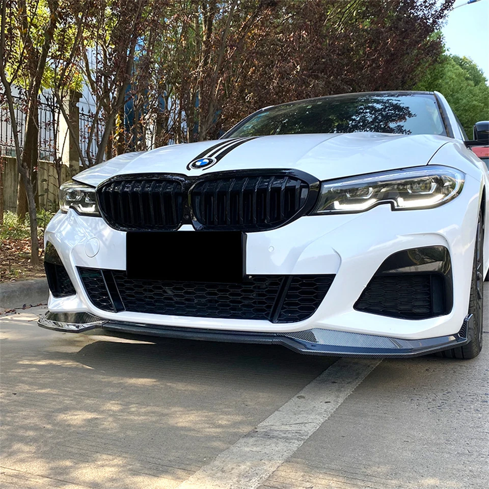 

For BMW G20 G21 M-Sport 320i 330i M340i xDrive 2019-2022 Car Front Bumper Lip Splitter Spoiler Diffuser Bodykits Tuning Black