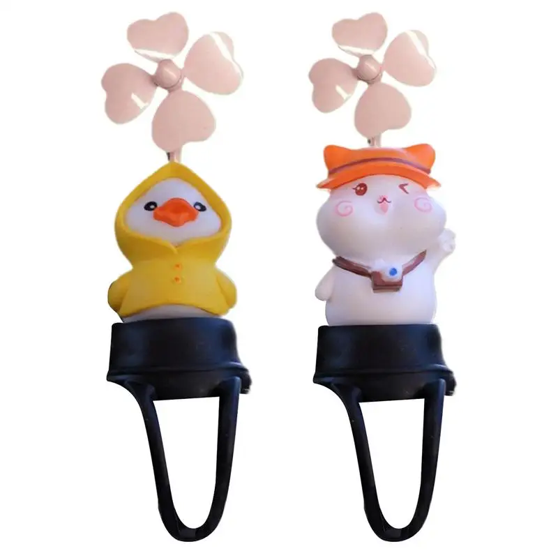 

Cute duck cat windmill scooter motorcycle Handlebar decorations cartoon animals bicycle electric bike Dashboard Ornament