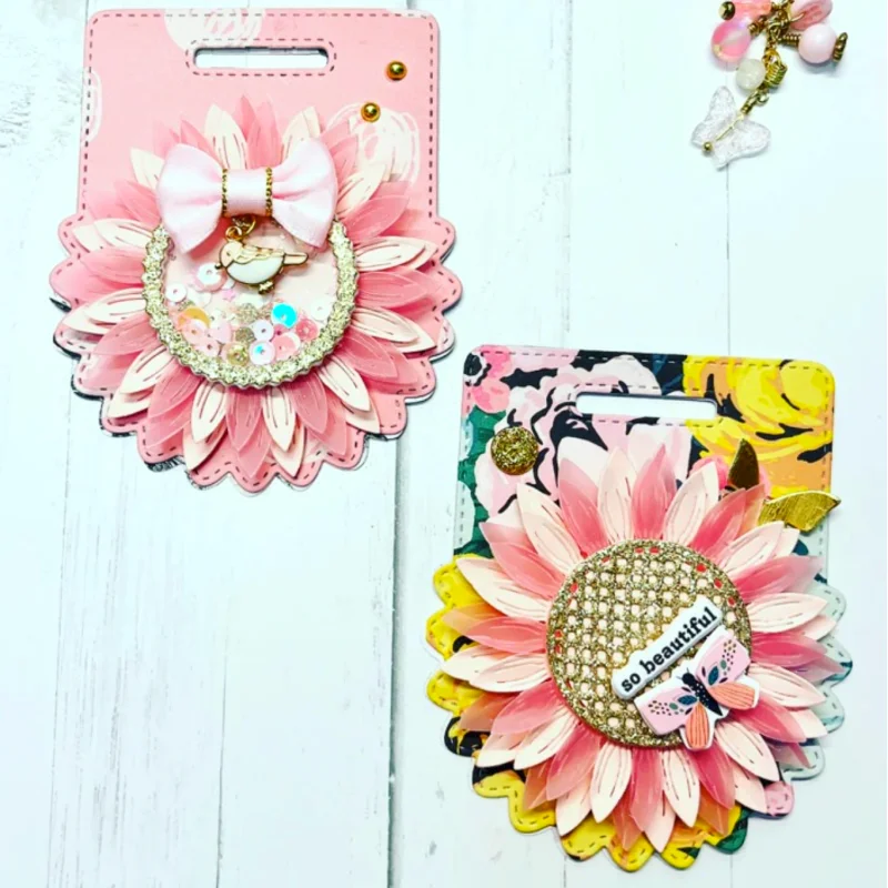 2-rozmiary Sunflower Bag Topper Metalowe wykrojniki do scrapbookingu DIY Album Papierowe karty Dekoracyjne rękodzieło Wytłaczanie Wykrojniki