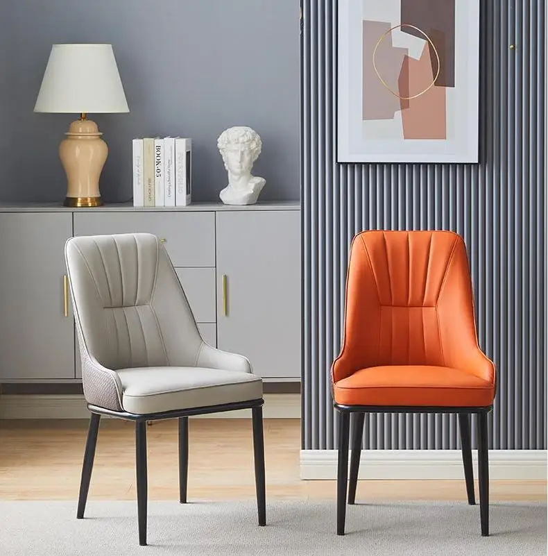 Modern Luxury Hotel Dining Chairs with High Backrest Soft Pack for Private Rooms Cafes Bars Family Dining for Small Apartments