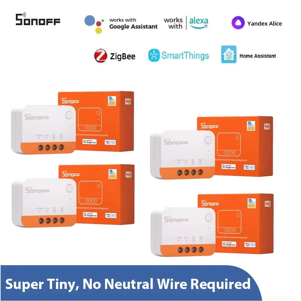 1/10 SONOFF ZBMINI-L2 No Neutral Wire Required Extreme Zigbee Smart Switch Via Alexa Home Assistant Zigbee2MQTT Smartthings HUB