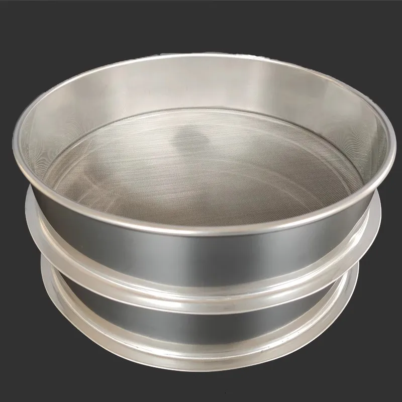 

1pc Dia 20cm Lab 8 to 200 Mesh Stainless Steel Standard Test Sieve Sampling Flour Sieve with Double-layer Punching Frame