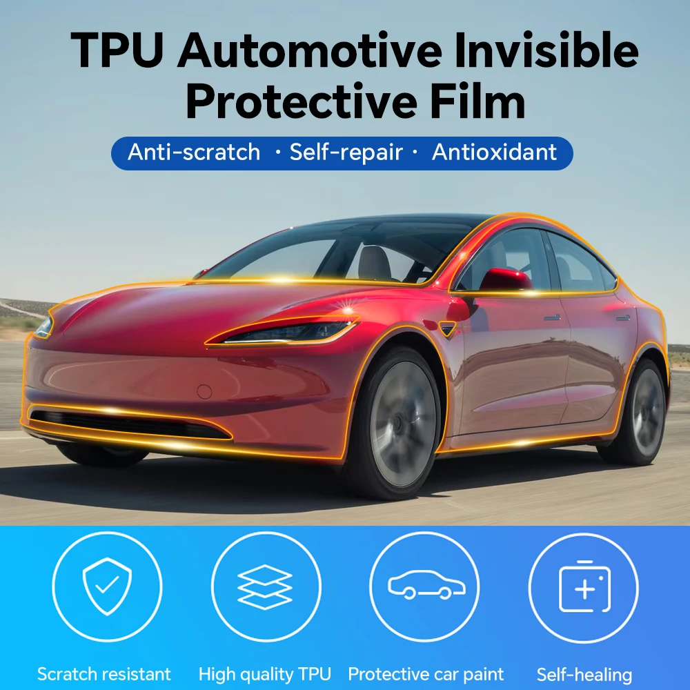 10Mil TPU ل تسلا نموذج 3 هايلاند 2024-Up مقاومة للخدش طلاء السيارات طبقة حماية واضح الصدرية PPF ملصق مائي عدة اكسسوارات