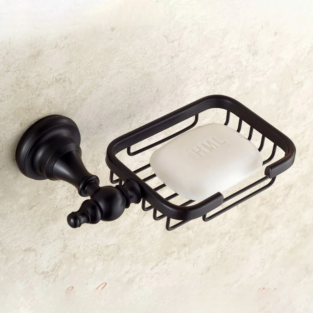 

Аксессуар для ванной комнаты, натертая черным маслом латунь, настенная корзина для мыла для ванной комнаты, держатель для посуды mba829