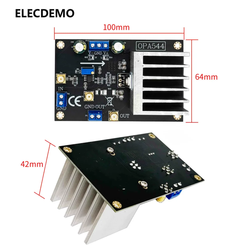 OPA544 وحدة مكبر كهربائي الجهد العالي تيار عالي 68 فولت الذروة 2A تحميل محرك التيار