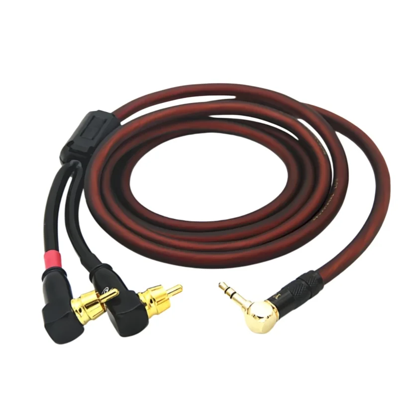 High shielding fever level 3.5mm to RCA Lotus 1 minute 2 audio cable AUX computer connected to power amplifier audio cable.