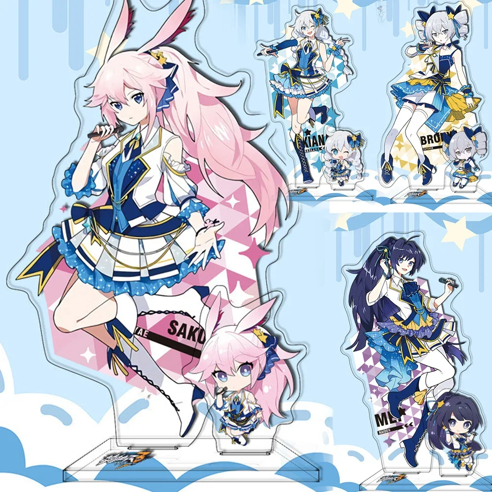 Honkai Impact 3rd Idol Series Acrylic Stand Figure Yae Sakura Kiana Mei Double-Sided Printed Desk Ornament Fans Gift Keychain