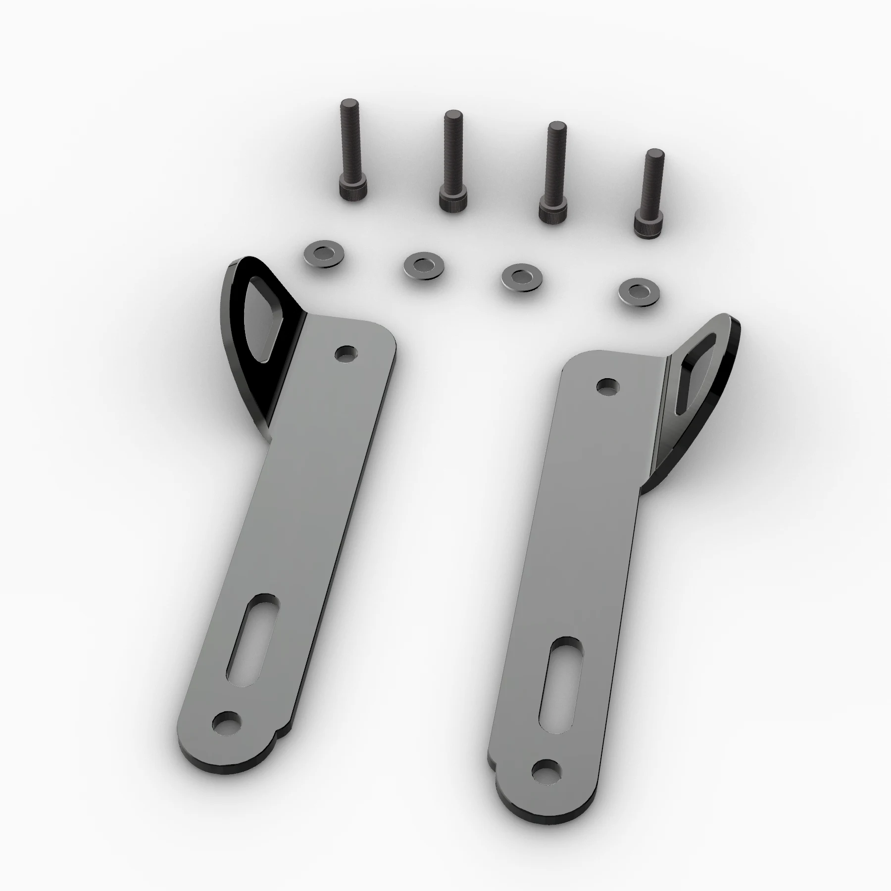 Aftermarket Front Tie-Downs Bracket Kit Compatible with Harley-Davidson 2006-2023 Electra Glide, Street Glide Touring Models - A
