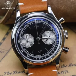 ADDIESDIVE Luxury Man Watch High Quality Waterproof Chronograph Men's Wristwatch Leather Men Quartz Watches Casual Clock AD2037