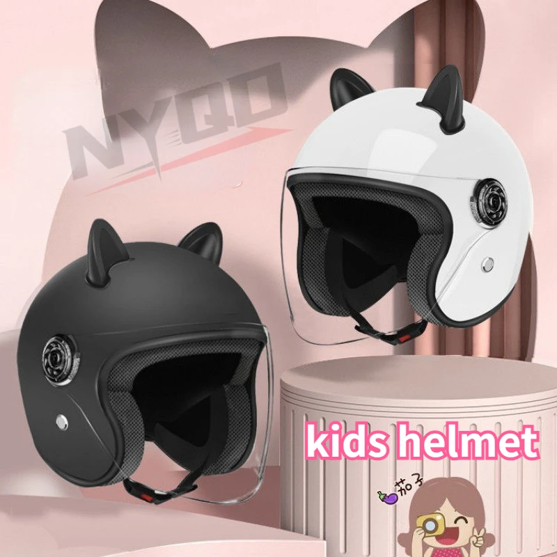 Children's Electric Vehicle Female All-season Universal Battery Car Half Helmet Male Winter Breathable and Anti Fog Helmet