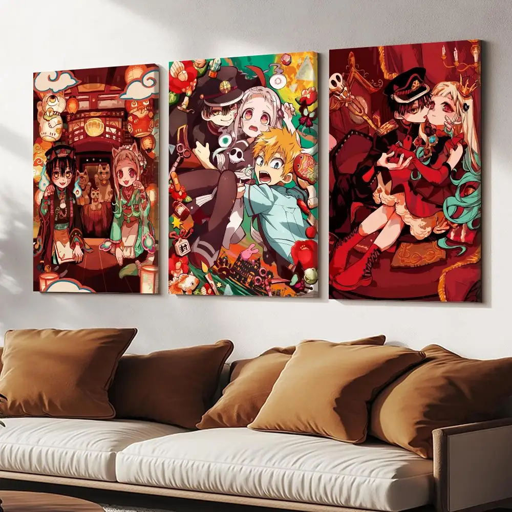J-Jibaku Shonen Hanako-kun Painting Calligraphy Wood Framed Canvas Poster HD Wall Art For Bedroom Hallway Bar Office Home Decor