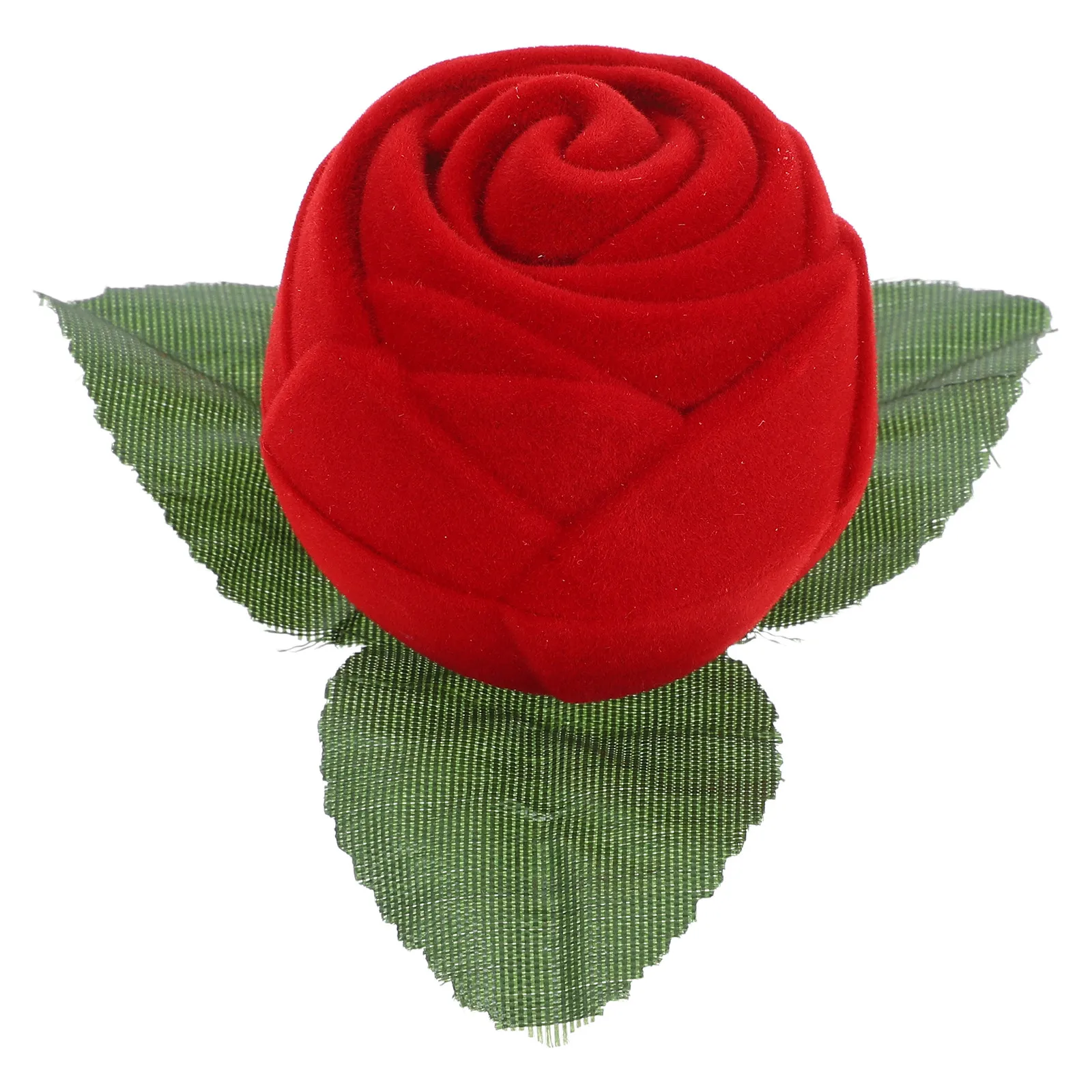 Rose Flower Ring Box Simulation Realistic Rose Design Ring Storage Case for Engagement Proposal Wedding Anniversary Special