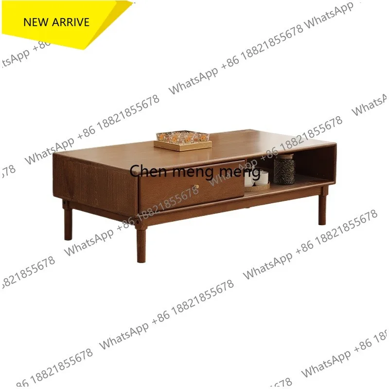 M178 Nordic Japanese solid wood coffee table beech simple household tea table small apartment rectangular table