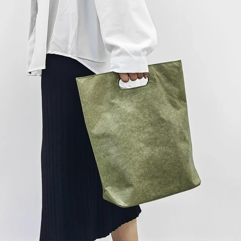 

Vintage Dupont Paper Handbags Woman Waterproof Large Capacity Tote Bag Shopping iPad Purse Commuter