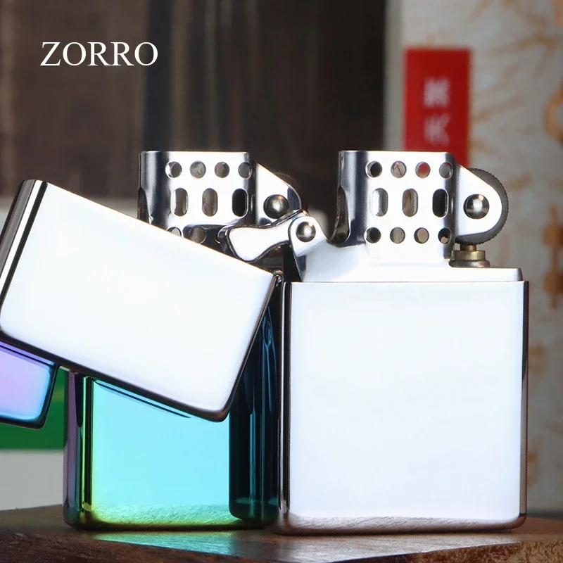 

ZORRO Ultra-thin Portable Kerosene Lighter Square Head Retro Old-fashioned Wheel Lighter Men's Gift Cigarette Lighter Wholesale