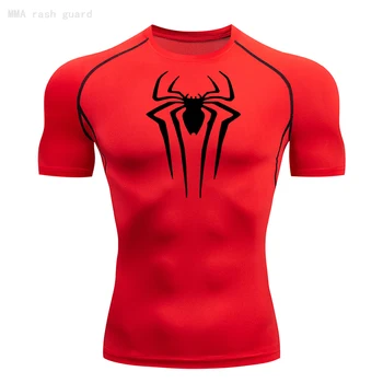 Spiderman Short Sleeve Quick Dry Compression Sports Fitness T-Shirt 2